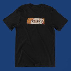 New- White&black Embroidered anime box T-shirt